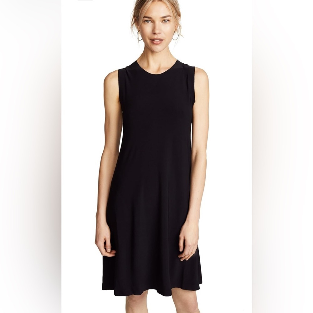 Norma Kamali Size M Kulture Sleeveless Swing Dress - Black